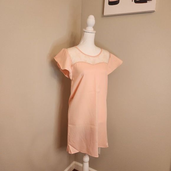 Peach Runway Paris Shift Dress - Picture 2 of 12